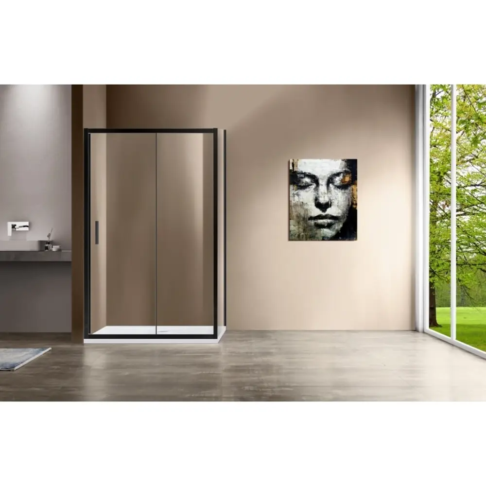 Фото 2 Душевой уголок Vincea Garda VSR-1G8012CLB прямоугольный 120x80см черный профиль эффект стекла прозрачный Фото 2 Душевой уголок Vincea Garda VSR-1G8012CLB прямоугольный 120x80см черный профиль эффект стекла прозрачный