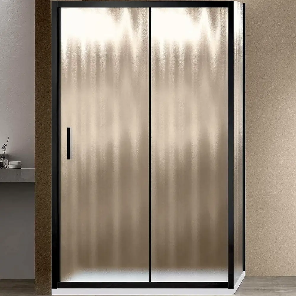 Фото Душевой уголок Vincea Garda VSR-1G9012CHB прямоугольный 120x90см черный профиль эффект стекла рифленый Фото Душевой уголок Vincea Garda VSR-1G9012CHB прямоугольный 120x90см черный профиль эффект стекла рифленый