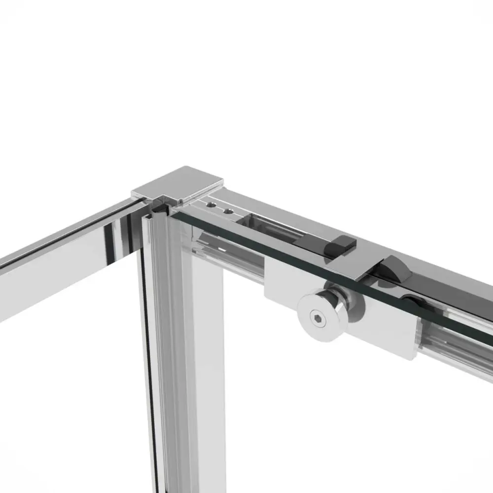 Фото 4 Душевой уголок Vincea Slim Soft VSR-1SS1015CL прямоугольный 150x100см серебристый блеск профиль эффект стекла прозрачный