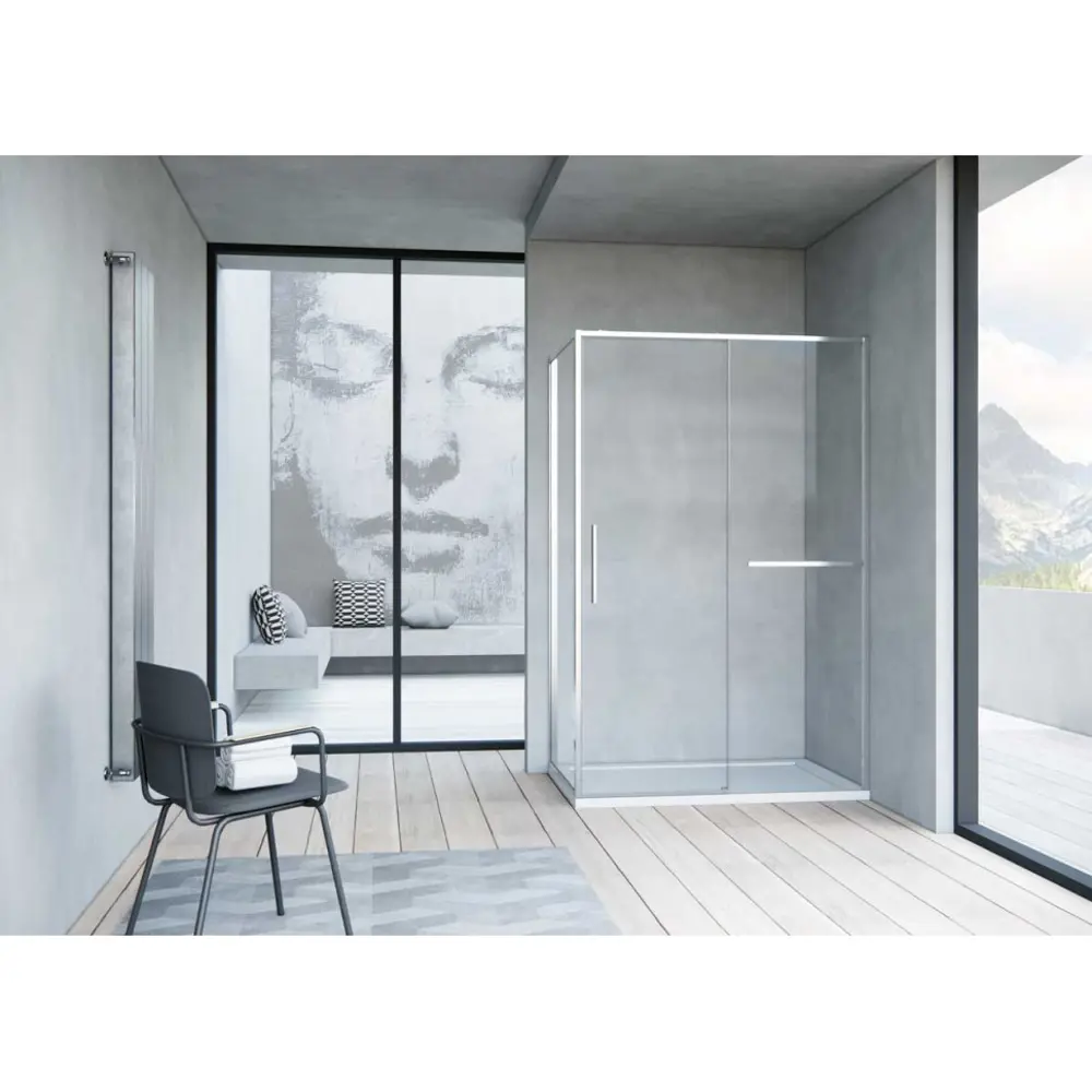 Фото 2 Душевой уголок Vincea Slim Soft VSR-1SS8010CL прямоугольный 100х80см серебристый блеск профиль эффект стекла прозрачный Фото 2 Душевой уголок Vincea Slim Soft VSR-1SS8010CL прямоугольный 100х80см серебристый блеск профиль эффект стекла прозрачный