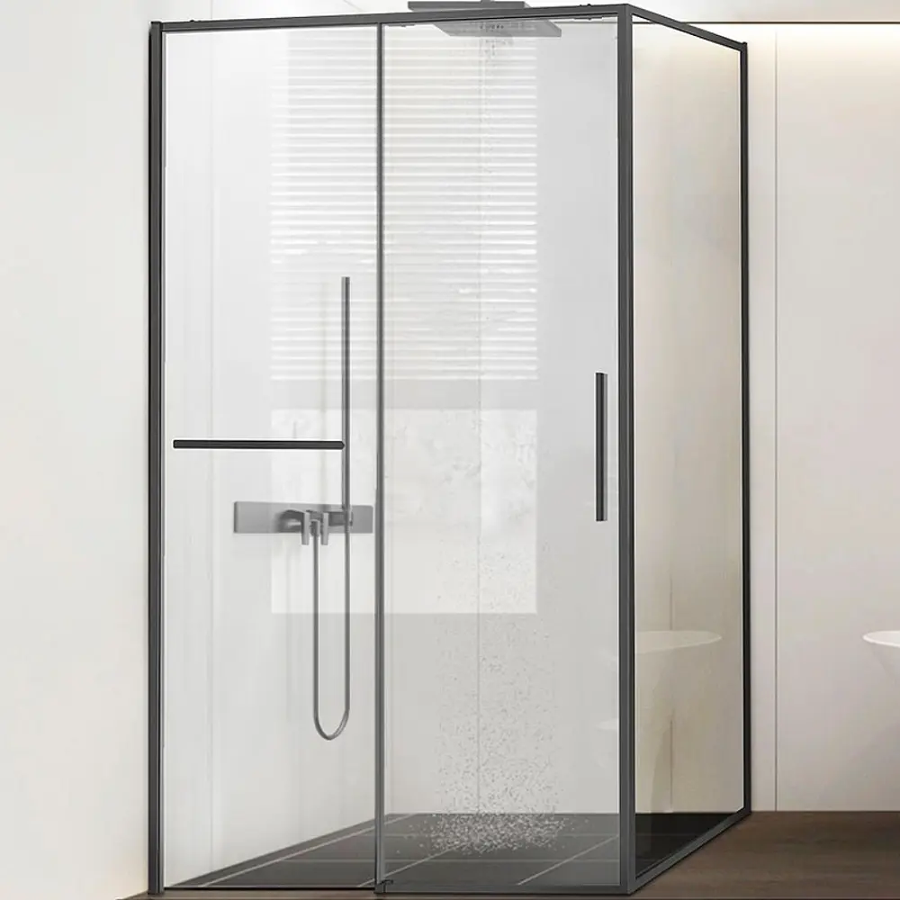 Фото Душевой уголок Vincea Slim Soft VSR-1SS9012CLGM прямоугольный 120x90см серый профиль эффект стекла прозрачный