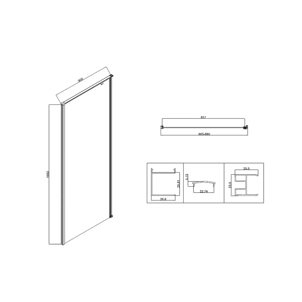 Фото 3 Душевой уголок Vincea Slim-N VSR-5SN9090CLB квадратный 90x90см черный профиль эффект стекла прозрачный