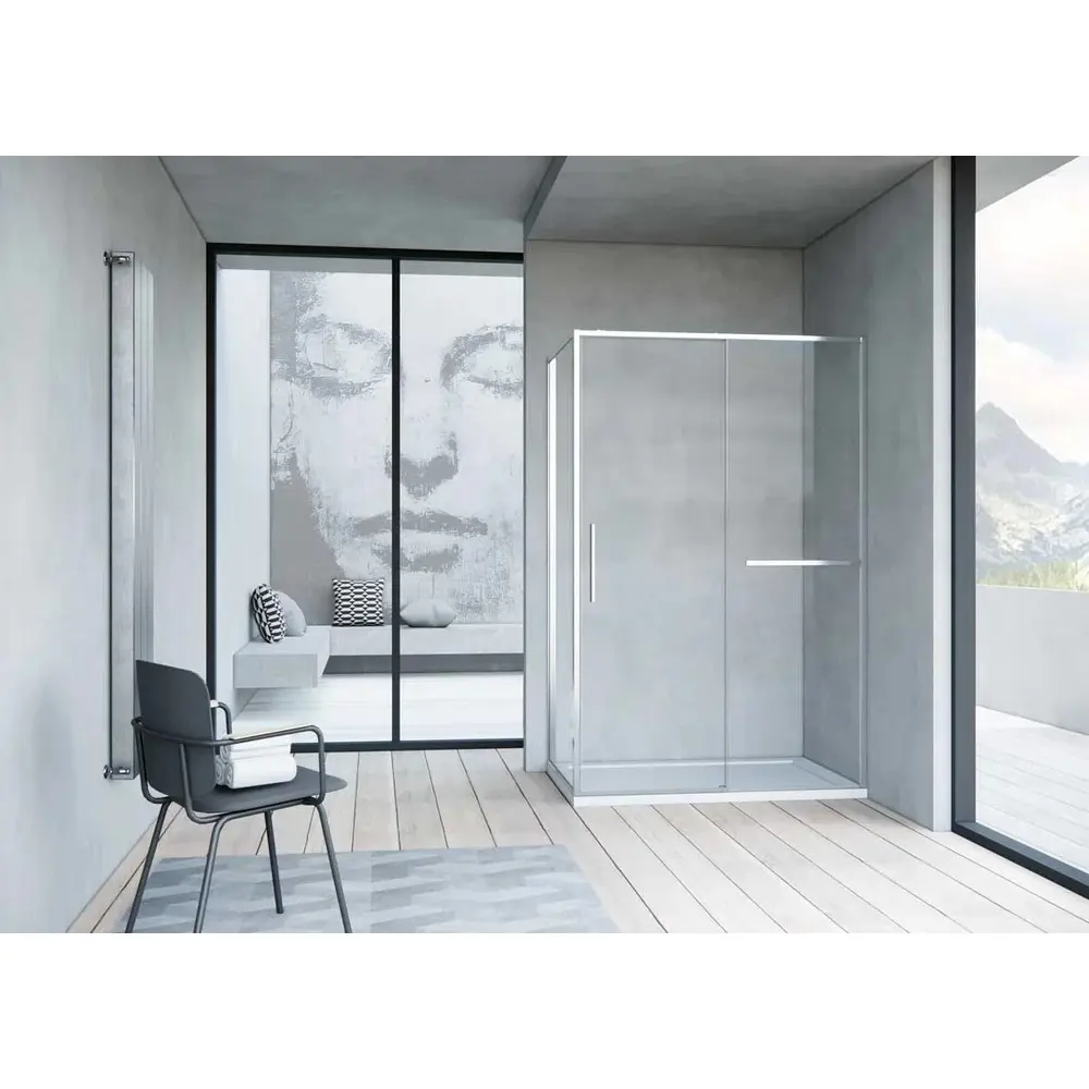Фото 2 Душевой уголок Vincea Slim Soft VSR-1SS9012CL прямоугольный 120x90см серебристый блеск профиль эффект стекла прозрачный
