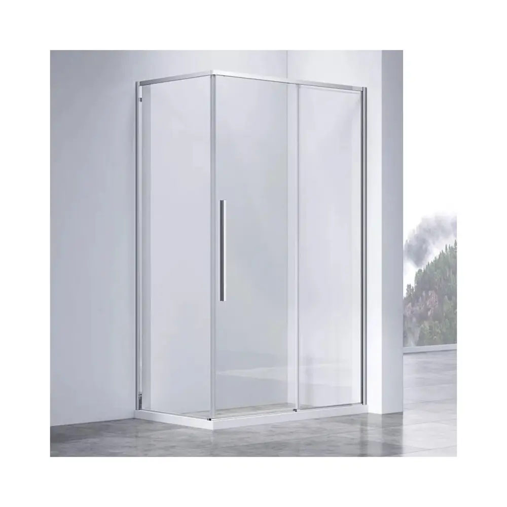 Фото Душевой уголок Vincea Slim-N VSR-4SN9012CL прямоугольный 120x90см серебристый блеск профиль эффект стекла прозрачный