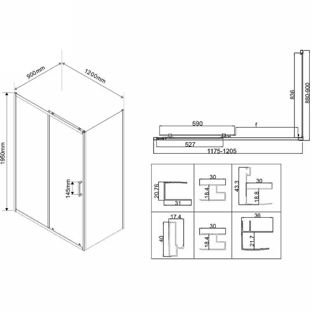Фото 7 Душевой уголок Vincea City VSR-5CT9012CLB прямоугольный 120x90см черный профиль эффект стекла прозрачный Фото 7 Душевой уголок Vincea City VSR-5CT9012CLB прямоугольный 120x90см черный профиль эффект стекла прозрачный