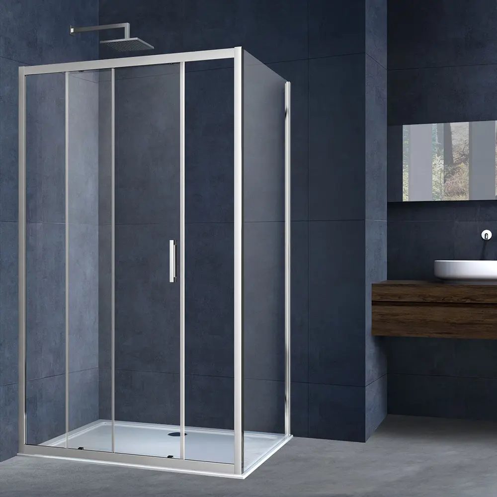 Фото Душевой уголок Vincea Alpha VSR-3AL8010CL прямоугольный 100х80см серебристый блеск профиль эффект стекла прозрачный Фото Душевой уголок Vincea Alpha VSR-3AL8010CL прямоугольный 100х80см серебристый блеск профиль эффект стекла прозрачный