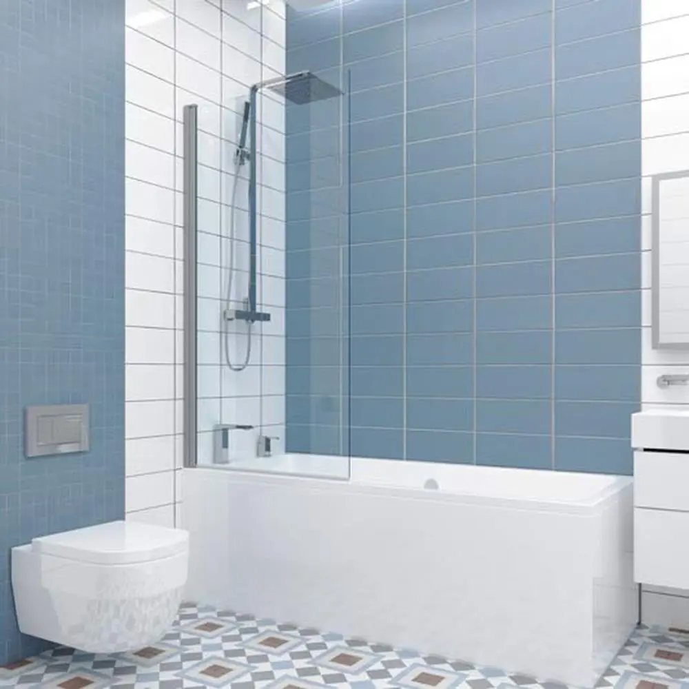 Фото 5 Шторка на ванну Gutewetter GWMPLP61ASQ 75x150 см цвет фурнитуры хром матовый, стекло безцветное заколенное 8 мм Фото 5 Шторка на ванну Gutewetter GWMPLP61ASQ 75x150 см цвет фурнитуры хром матовый, стекло безцветное заколенное 8 мм