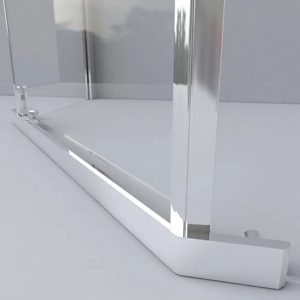 Фото 4 Душевой уголок Vincea Stresa VSP-1S100CH пятиугольный 100x100см серебристый блеск профиль эффект стекла рифленый