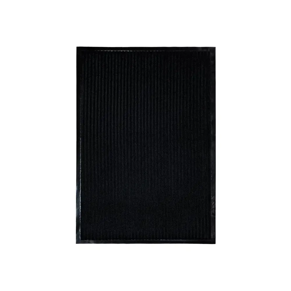 Фото Коврик 2-х полосный влаговпитывающий 40х60 см черный Фото Коврик 2-х полосный влаговпитывающий 40х60 см черный