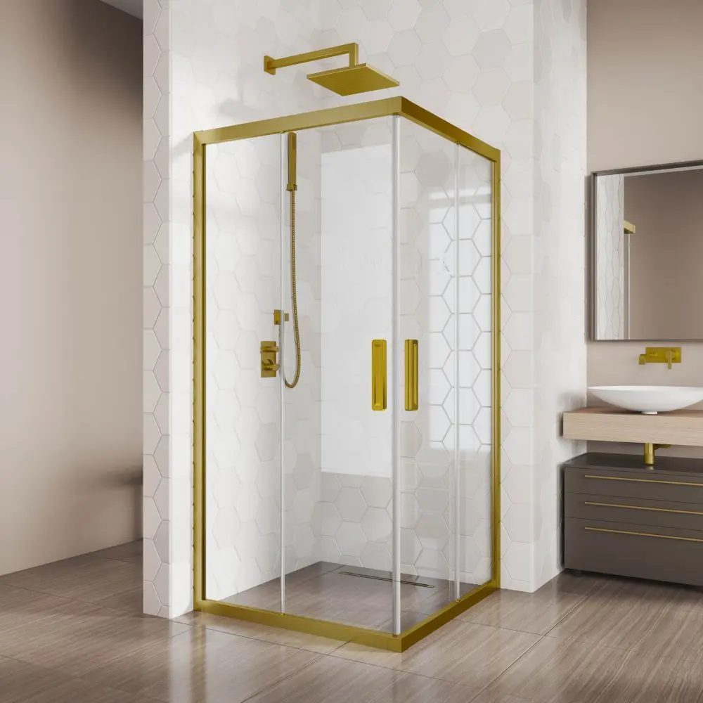 Фото 5 Душевой уголок Gutewetter GWMPKB019SC 95x95x200 см цвет фурнитуры бронзовый, стекло безцветное заколенное 6 мм Фото 5 Душевой уголок Gutewetter GWMPKB019SC 95x95x200 см цвет фурнитуры бронзовый, стекло безцветное заколенное 6 мм