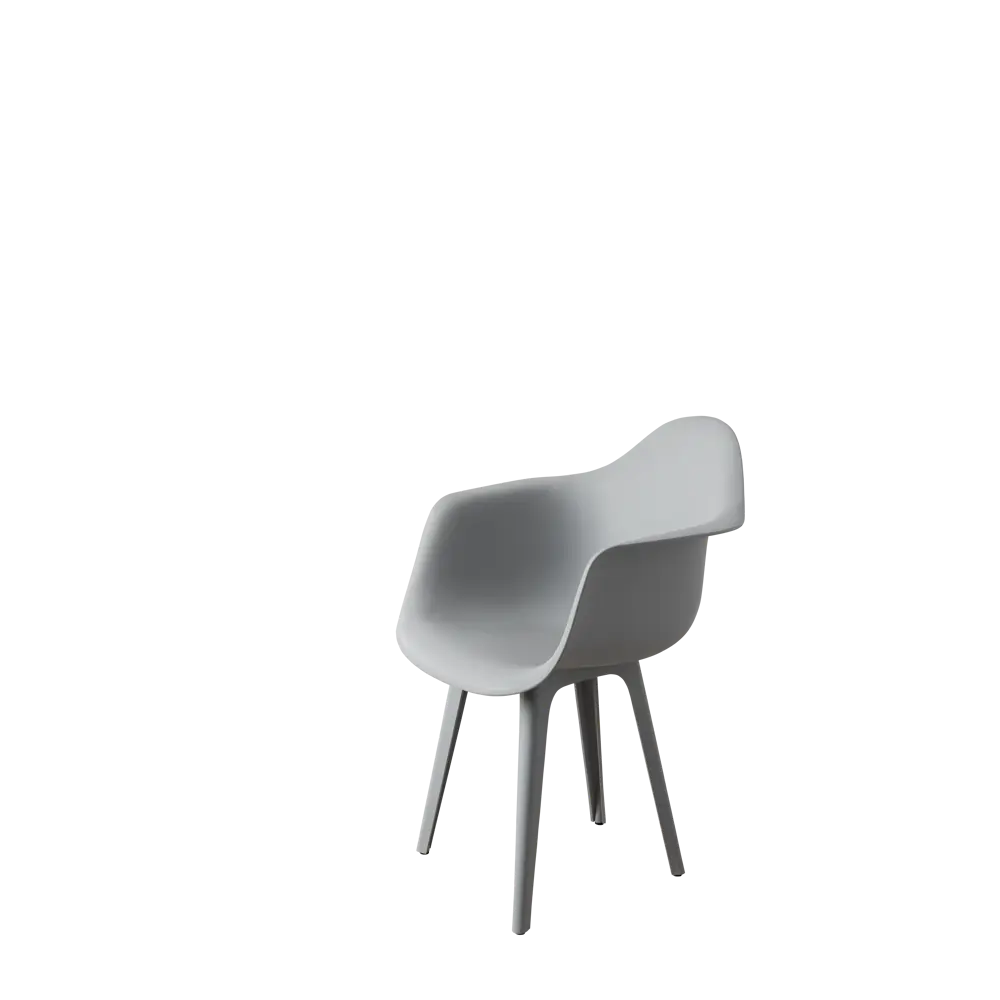 Фото 3 Стул/кресло Derstuhl 330 plast grey DSL045.202.4 43x82x58 см полипропилен цвет светло-серый