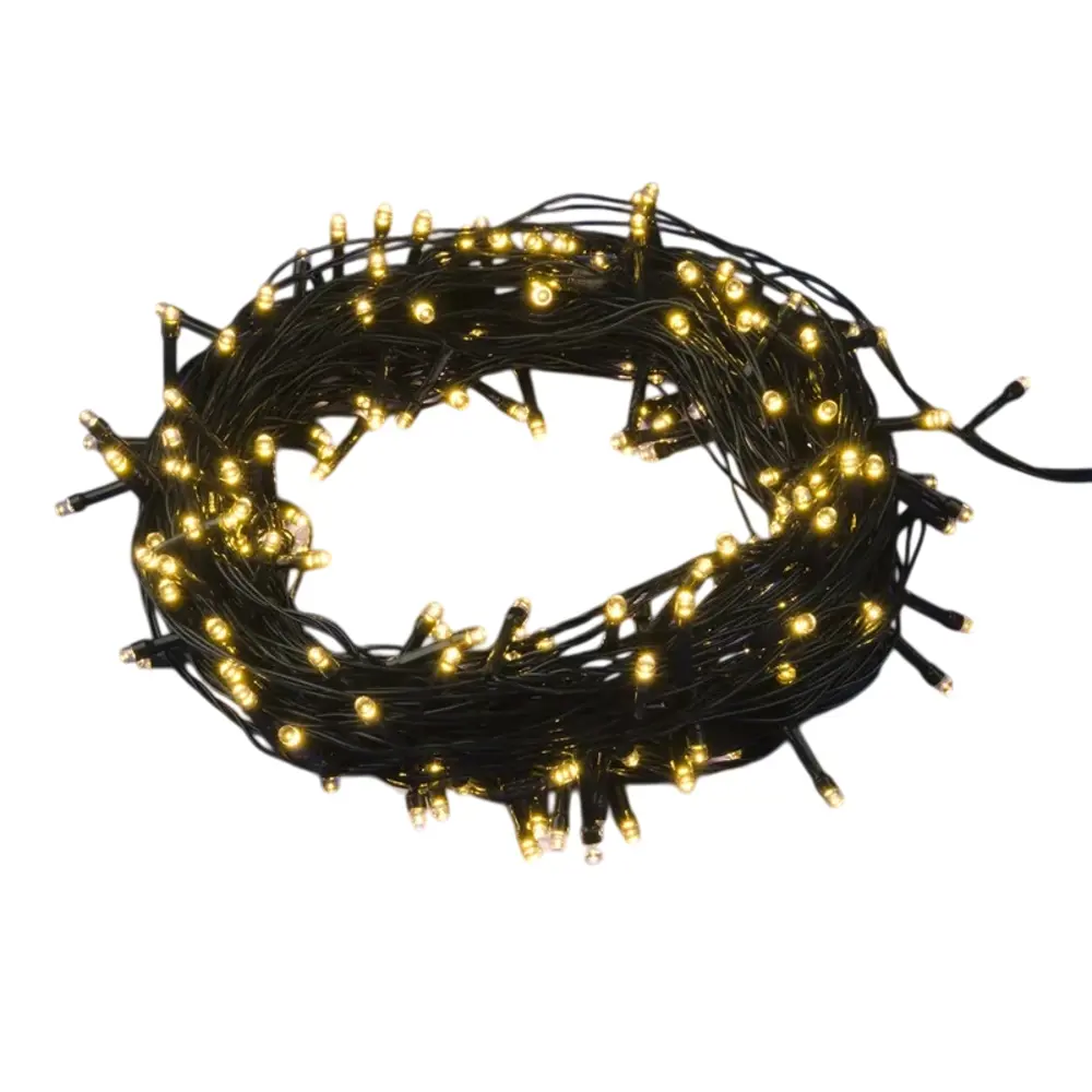 Фото 3 Электрогирлянда комнатная Нить 10 м 100 ламп теплый белый свет 8 режимов работы зеленый кабель