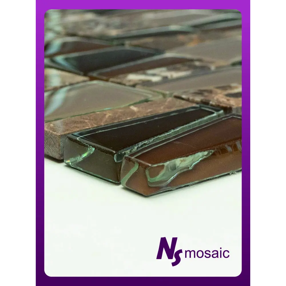 Фото 4 Декоративная мозаика Nsmosaic S-849 NS03GL0081nsk 30.5x30.5см цвет коричневый Фото 4 Декоративная мозаика Nsmosaic S-849 NS03GL0081nsk 30.5x30.5см цвет коричневый