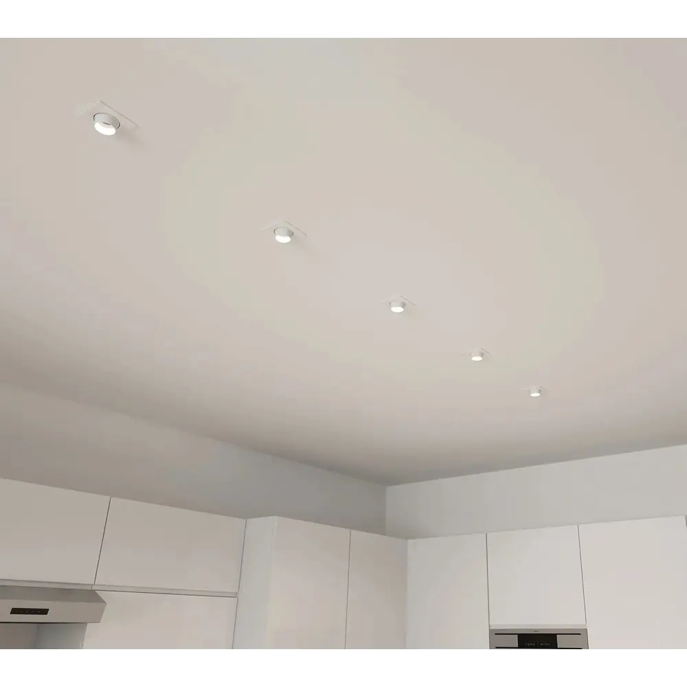 Фото 6 Светильник точечный встраиваемый светодиодный Denkirs Dk3121-wh 5 м² под отверстие 75 см цвет белый