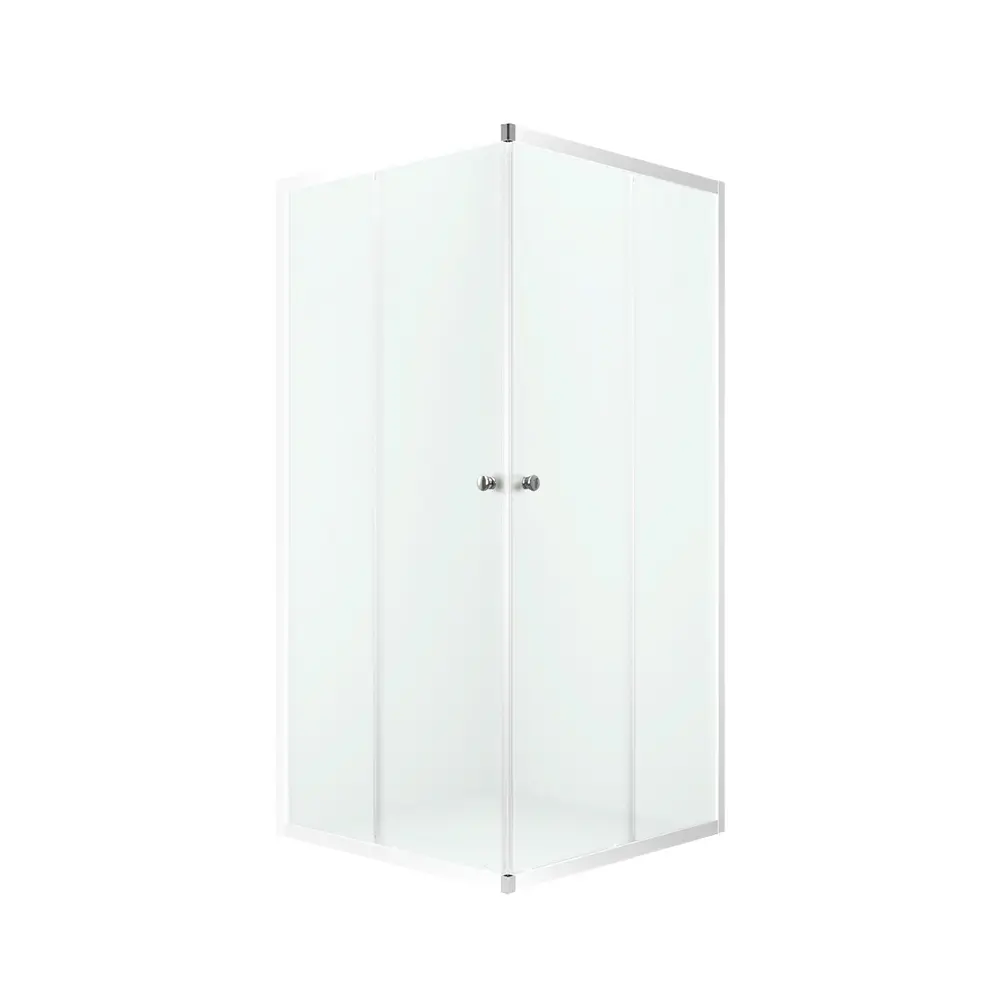 Фото 4 Душевой уголок Domani-spa Cube DS04Cb99L0M00.W_6791 квадрат 90x90см белый профиль эффект стекла матовый Фото 4 Душевой уголок Domani-spa Cube DS04Cb99L0M00.W_6791 квадрат 90x90см белый профиль эффект стекла матовый