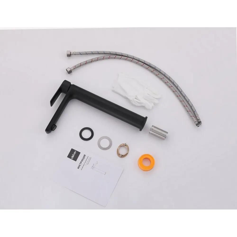 Фото 4 Смеситель для раковины Abber Weiss Insel AF8011B однорычажный цвет черный Фото 4 Смеситель для раковины Abber Weiss Insel AF8011B однорычажный цвет черный