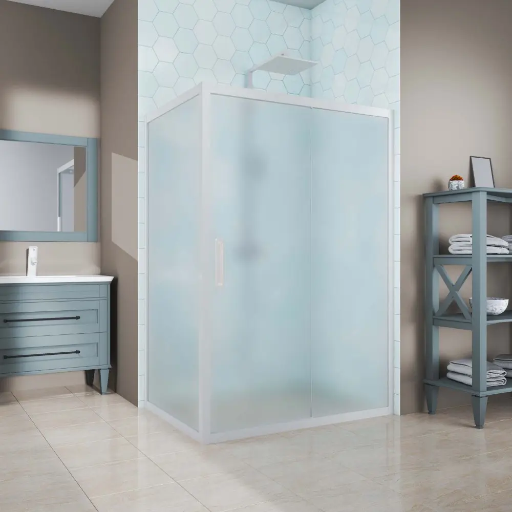 Фото 5 Душевой уголок Gutewetter 1351028574 прямоугольник 100x125см белый профиль эффект стекла матовый Фото 5 Душевой уголок Gutewetter 1351028574 прямоугольник 100x125см белый профиль эффект стекла матовый