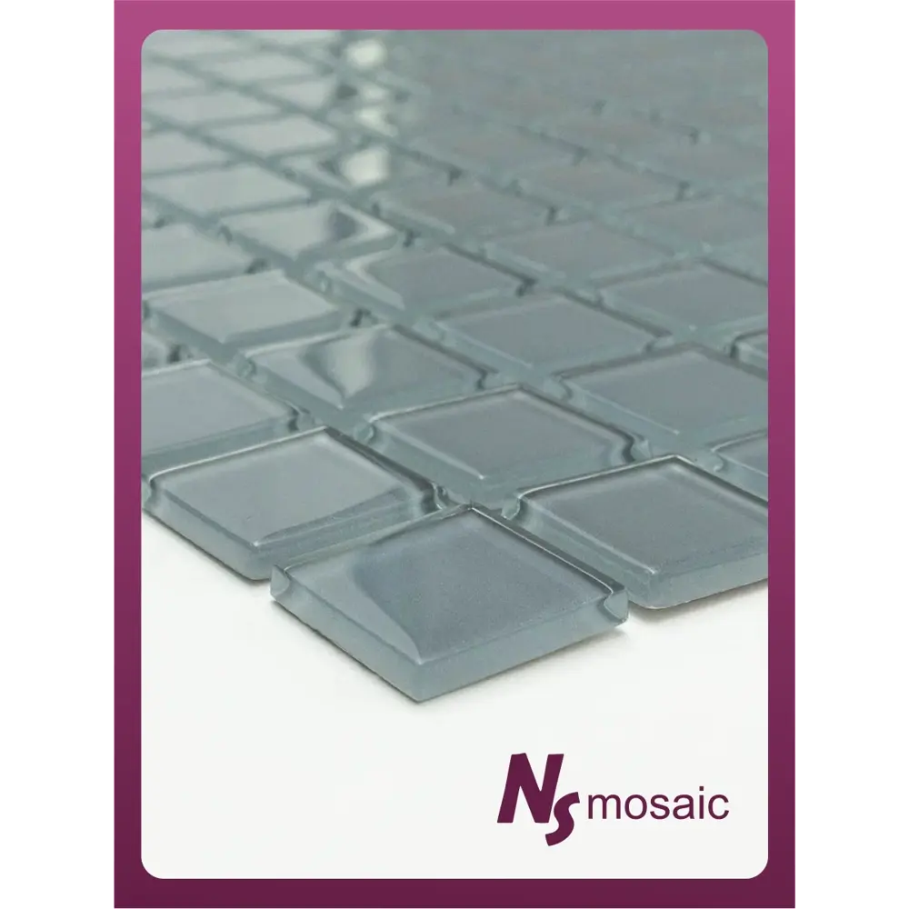 Фото 4 Декоративная мозаика Nsmosaic S-470 NS01GL0051nsk 30x30см цвет серый/серебристый Фото 4 Декоративная мозаика Nsmosaic S-470 NS01GL0051nsk 30x30см цвет серый/серебристый