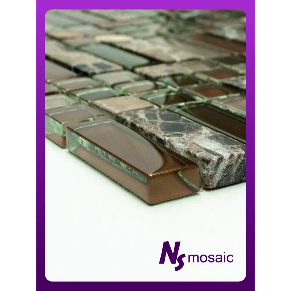 Фото 4 Декоративная мозаика Nsmosaic S-809 NS03GL0033nsk 30x30см цвет коричневый Фото 4 Декоративная мозаика Nsmosaic S-809 NS03GL0033nsk 30x30см цвет коричневый