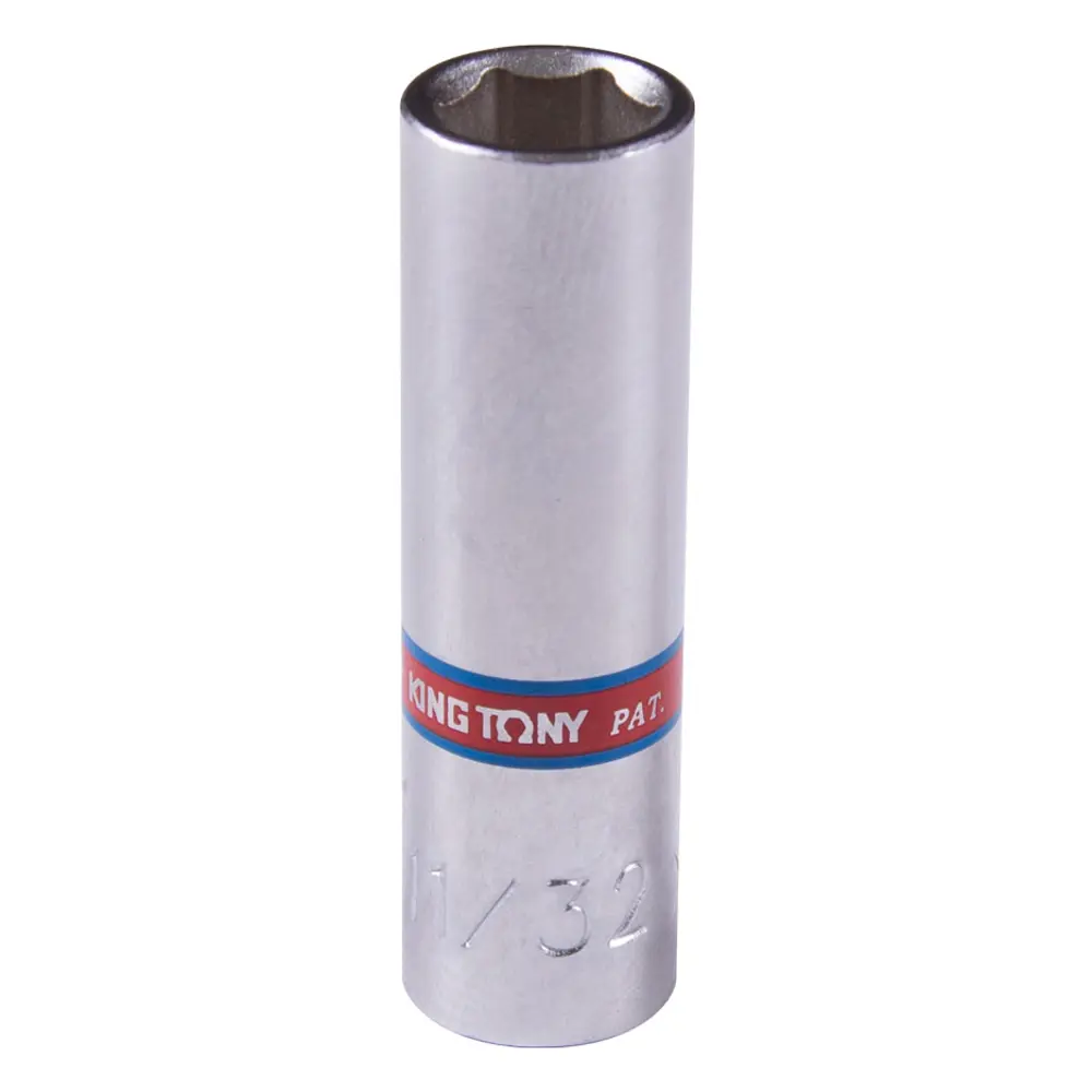 Фото Торцевая головка удлиненная шестигранная King Tony 223511S 1/4 дюйма 11/32 дюйма