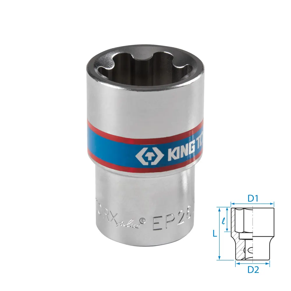 Фото Торцевая головка Torx (e-профиль) King Tony 433E26M 1/2 дюйма 26 мм Фото Торцевая головка Torx (e-профиль) King Tony 433E26M 1/2 дюйма 26 мм