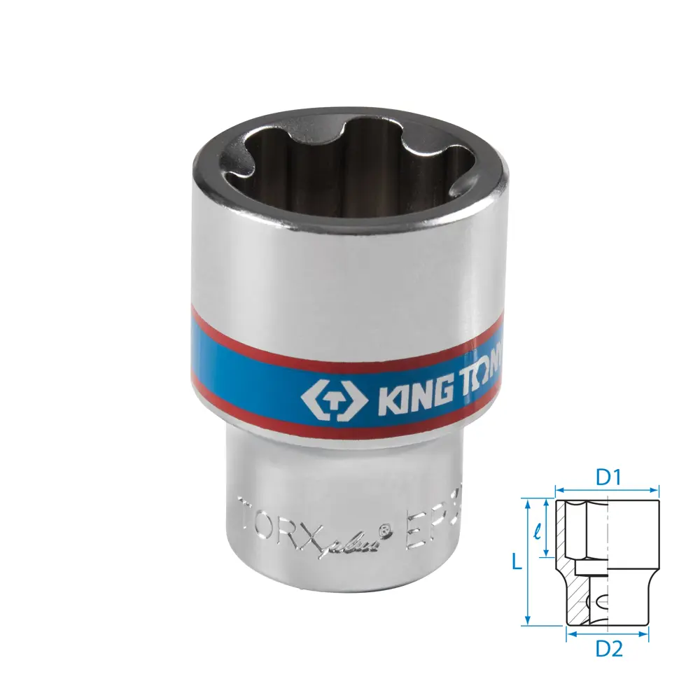 Фото Торцевая головка Torx (e-профиль) King Tony 433E30M 1/2 дюйма 30 мм Фото Торцевая головка Torx (e-профиль) King Tony 433E30M 1/2 дюйма 30 мм