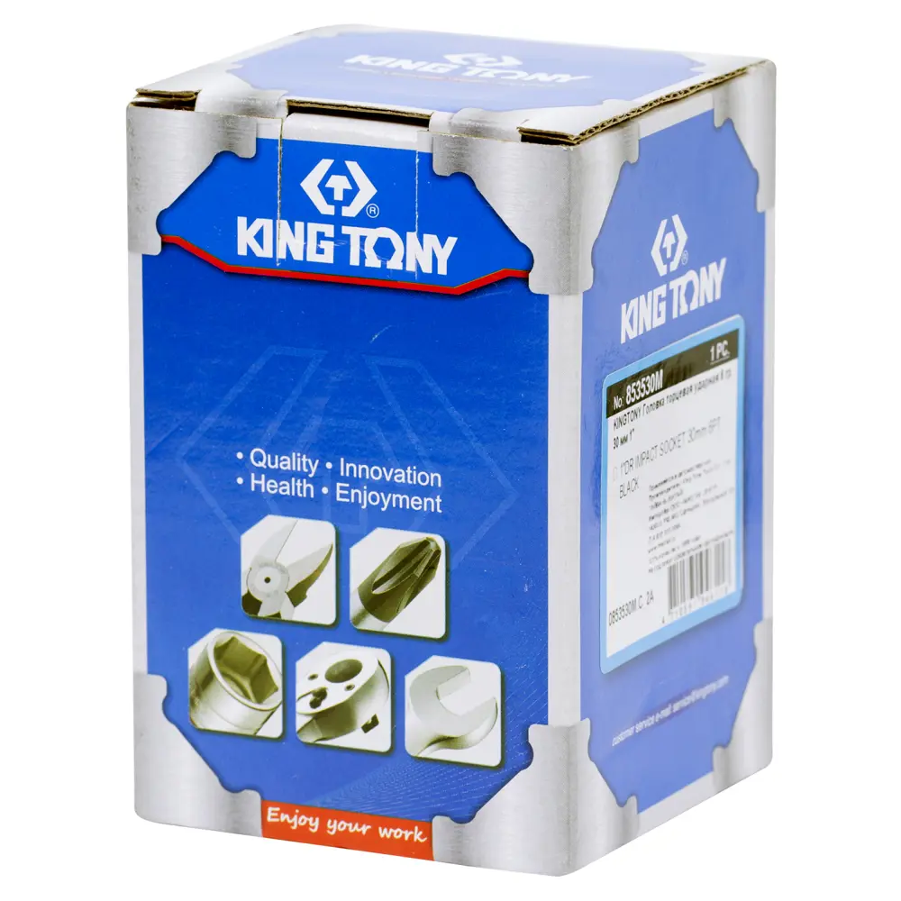 Фото 3 Торцевая головка ударная шестигранная King Tony 853530M 1 дюйма 30 мм Фото 3 Торцевая головка ударная шестигранная King Tony 853530M 1 дюйма 30 мм
