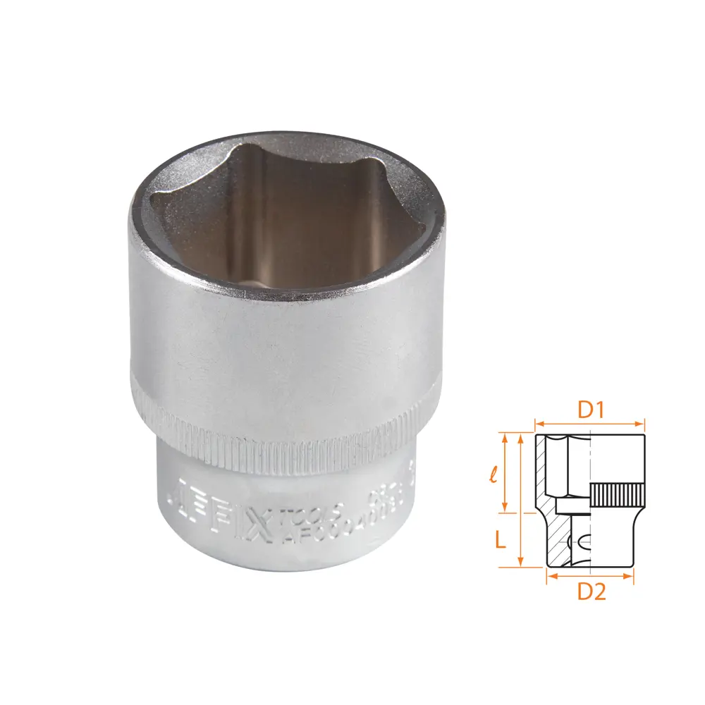 Фото Торцевая головка шестигранная Affix AF00040030 1/2 дюйма 30 мм Фото Торцевая головка шестигранная Affix AF00040030 1/2 дюйма 30 мм