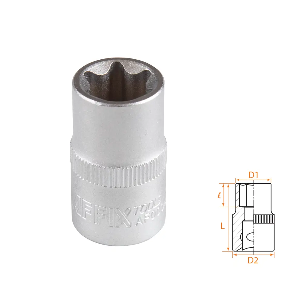 Фото Торцевая головка Torx (e-профиль) Affix AF00043018 1/2 дюйма 18 мм Фото Торцевая головка Torx (e-профиль) Affix AF00043018 1/2 дюйма 18 мм