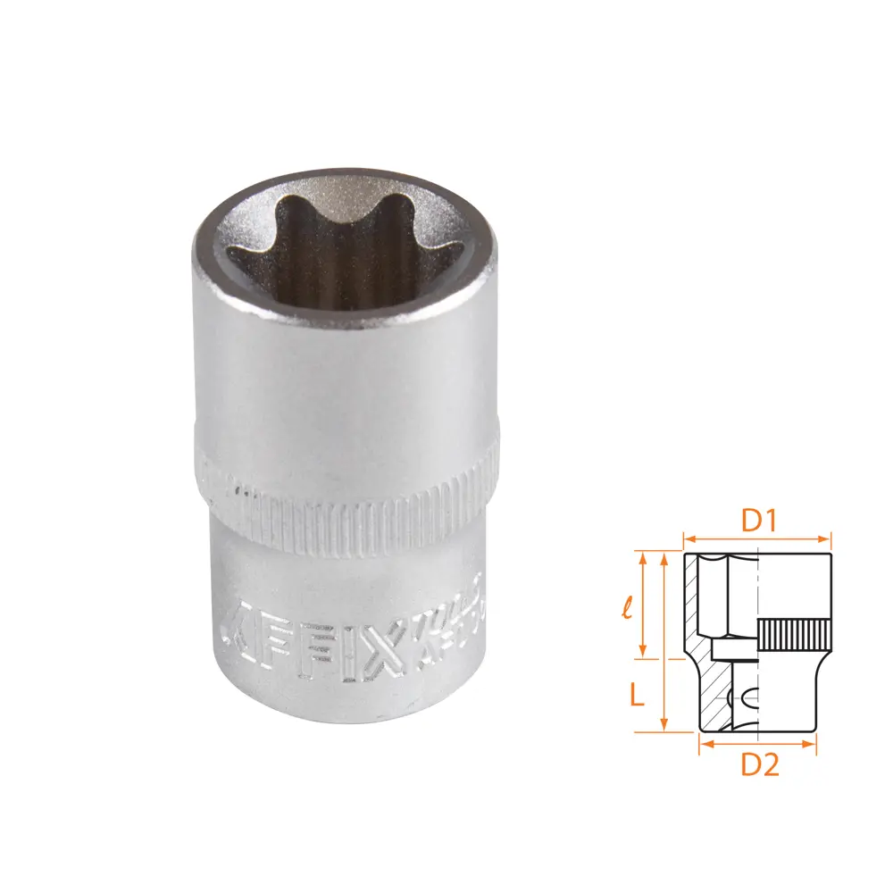 Фото Торцевая головка Torx (e-профиль) Affix AF00043020 1/2 дюйма 20 мм Фото Торцевая головка Torx (e-профиль) Affix AF00043020 1/2 дюйма 20 мм