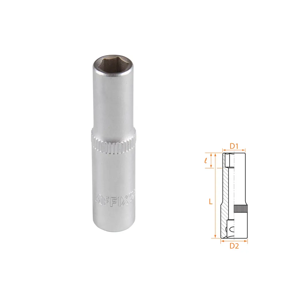 Фото Торцевая головка удлиненная шестигранная Affix AF00120007 1/4 дюйма 7 мм Фото Торцевая головка удлиненная шестигранная Affix AF00120007 1/4 дюйма 7 мм