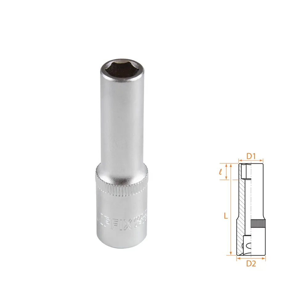 Фото Торцевая головка удлиненная шестигранная Affix AF00130009 3/8 дюйма 9 мм Фото Торцевая головка удлиненная шестигранная Affix AF00130009 3/8 дюйма 9 мм