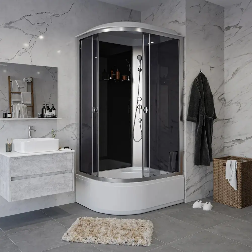 Фото 2 Душевая кабина Niagara E110/80/40r/tn высокий поддон 110x80 см ассиметричный Фото 2 Душевая кабина Niagara E110/80/40r/tn высокий поддон 110x80 см ассиметричный