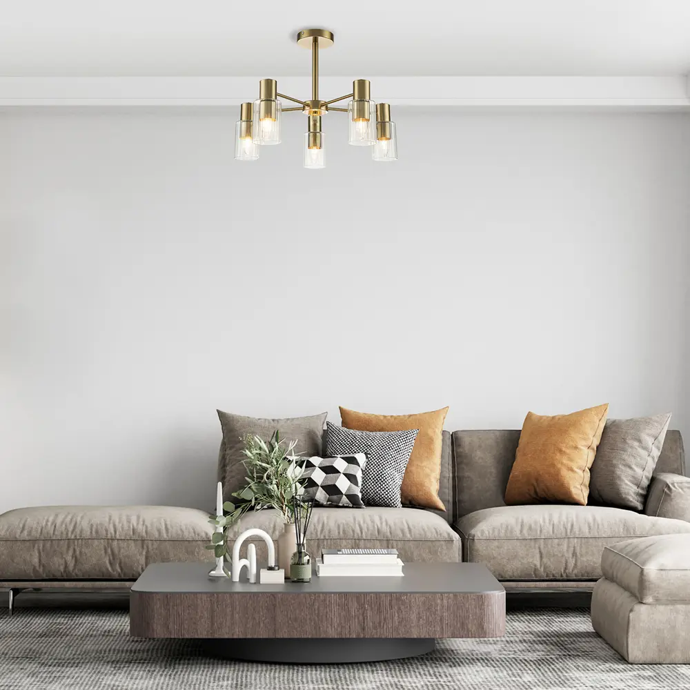 Фото 5 Люстра на штанге Escada Diversity 2120/5p gold 5 ламп 10 м² цвет золото Фото 5 Люстра на штанге Escada Diversity 2120/5p gold 5 ламп 10 м² цвет золото