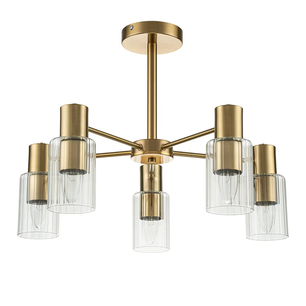 Фото Люстра на штанге Escada Diversity 2120/5p gold 5 ламп 10 м² цвет золото Фото Люстра на штанге Escada Diversity 2120/5p gold 5 ламп 10 м² цвет золото