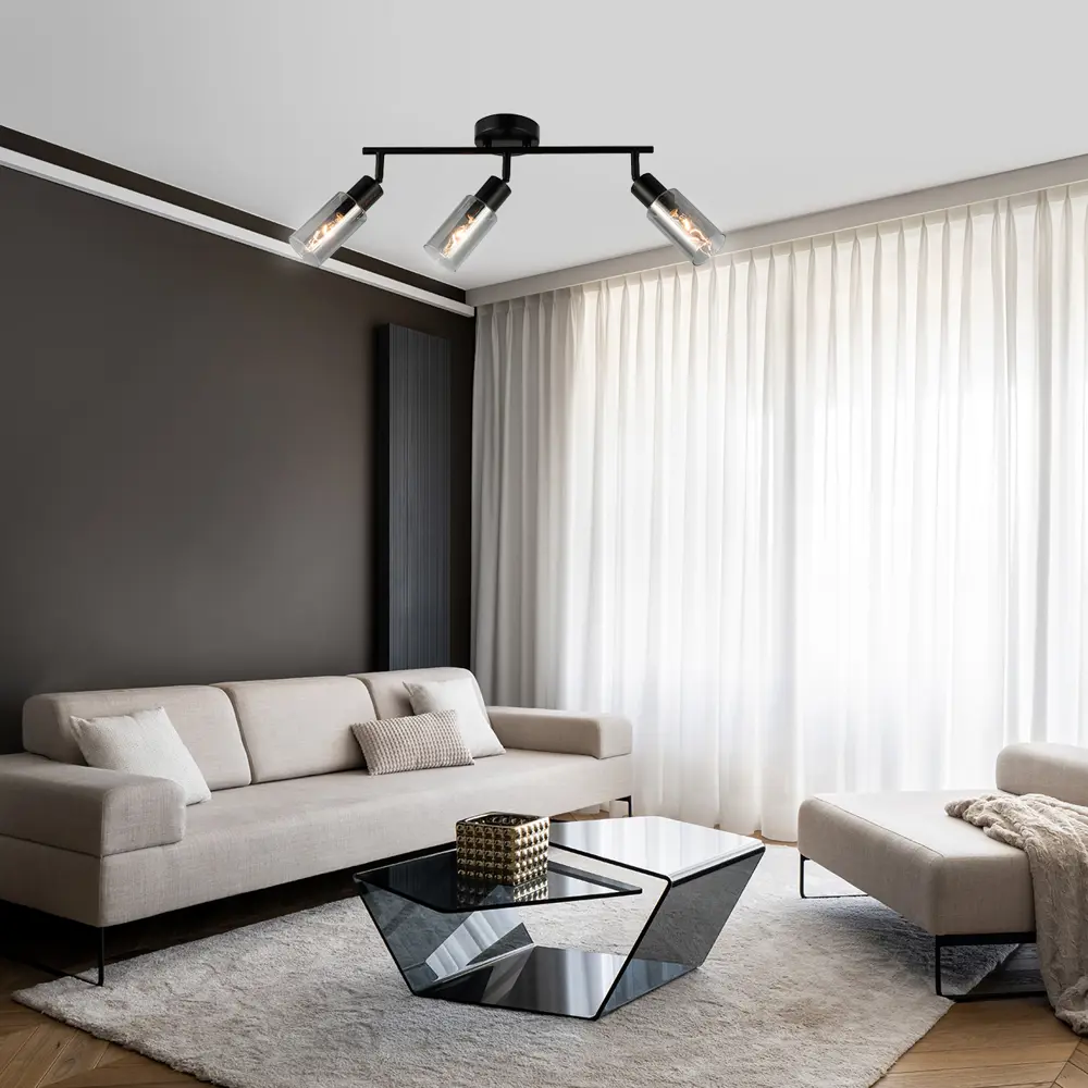Фото 4 Спот поворотный Escada 10172/3a chrome 3 лампы E14 7 м² цвет черный Фото 4 Спот поворотный Escada 10172/3a chrome 3 лампы E14 7 м² цвет черный
