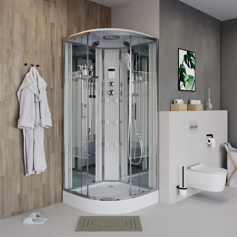 Фото 2 Душевая кабина Niagara 7010164 низкий поддон 90x90 см 1/4 круга