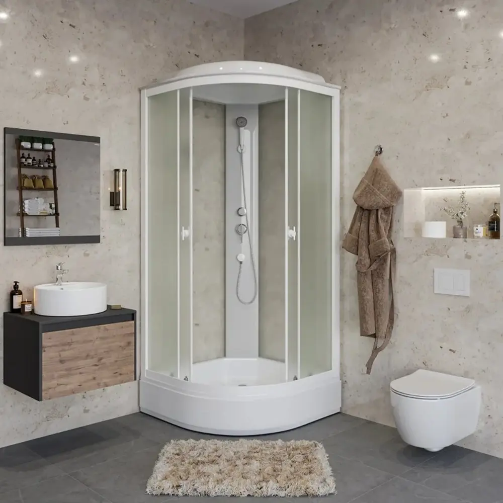 Фото 2 Душевая кабина Niagara P80/26/mt средний поддон 80x80см Фото 2 Душевая кабина Niagara P80/26/mt средний поддон 80x80см