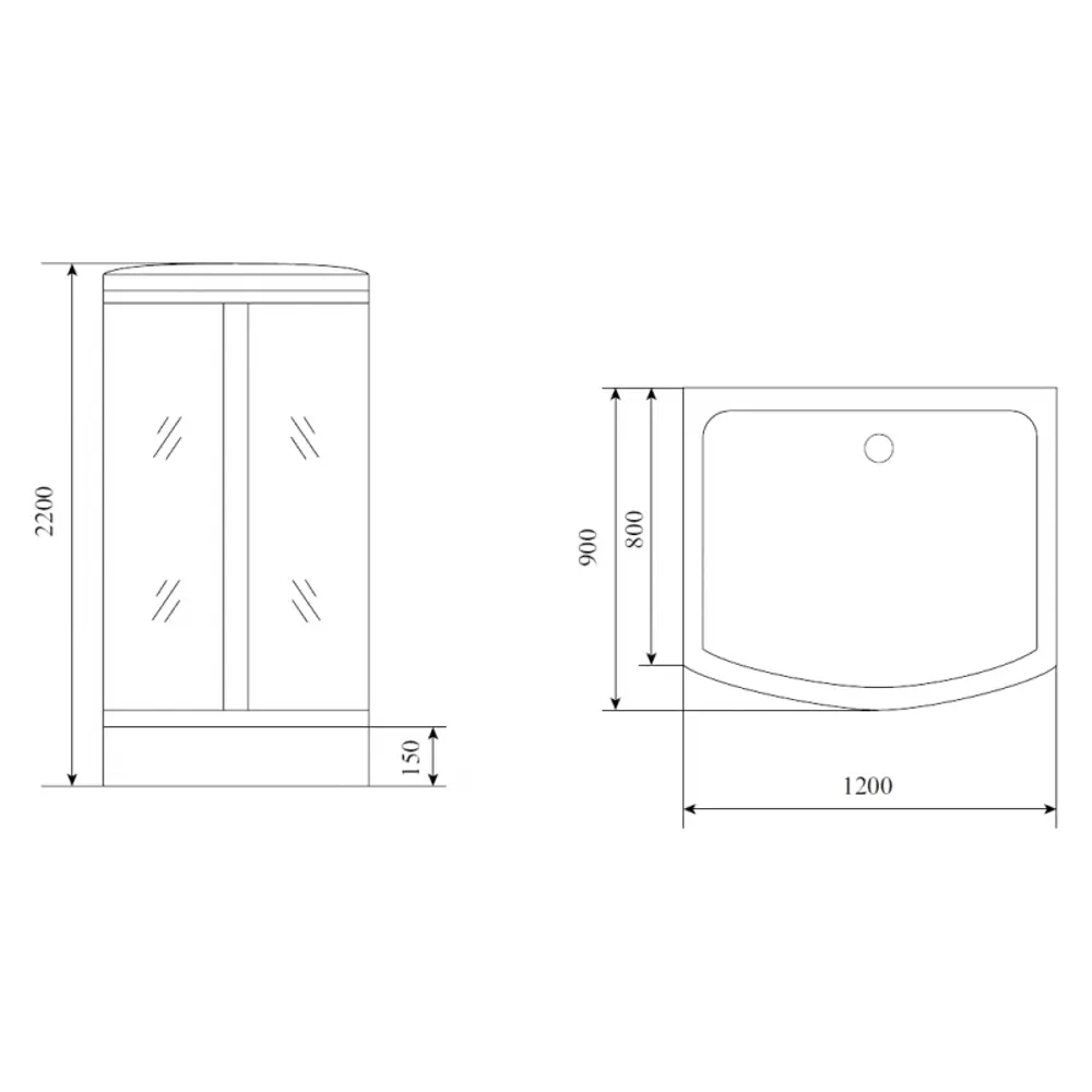 Фото 7 Душевая кабина Timo T-1115 средний поддон 120x90см