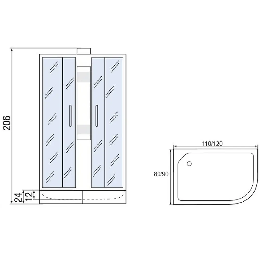 Фото 4 Душевая кабина Мономах 10000005813 средний поддон 120х90см Фото 4 Душевая кабина Мономах 10000005813 средний поддон 120х90см
