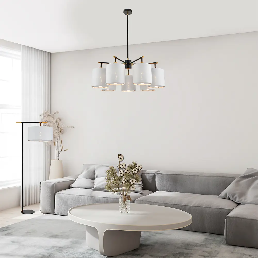Фото 5 Люстра на штанге Escada Adagio 10186/7pl 7 ламп 25 м² цвет черный Фото 5 Люстра на штанге Escada Adagio 10186/7pl 7 ламп 25 м² цвет черный