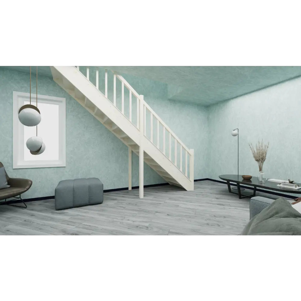 Фото 2 Межэтажная прямая лестница Stairshop ЛЕС-СЛШ5 с ограждением слева Фото 2 Межэтажная прямая лестница Stairshop ЛЕС-СЛШ5 с ограждением слева