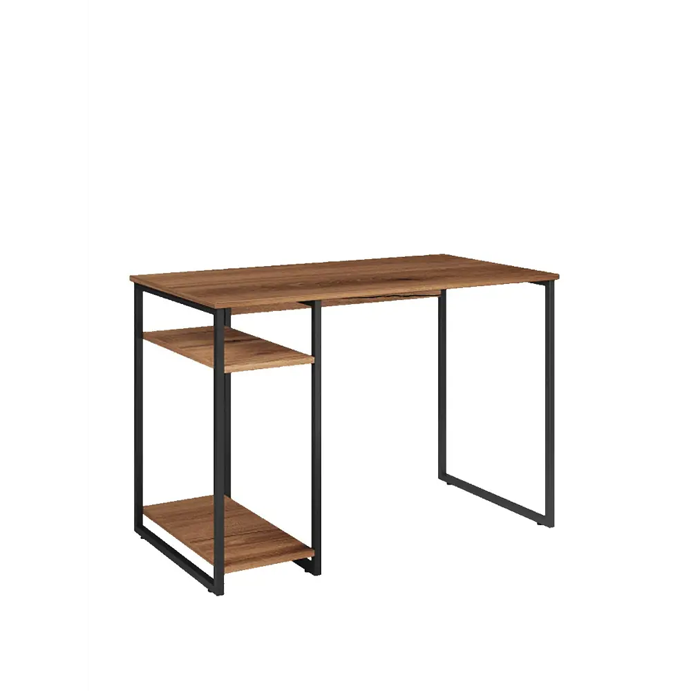 Фото Стол письменный Ridberg Gilbert 110x75x60 см металл цвет дуб темный Фото Стол письменный Ridberg Gilbert 110x75x60 см металл цвет дуб темный