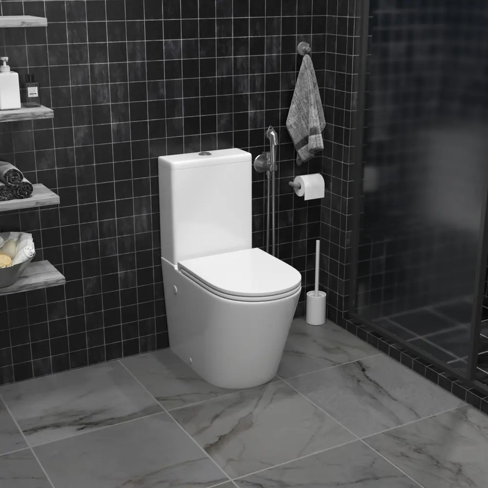 Фото 4 Унитаз-компакт Joki Herba T JK0822034 безободковый с сиденьем микролифт цвет белый Фото 4 Унитаз-компакт Joki Herba T JK0822034 безободковый с сиденьем микролифт цвет белый