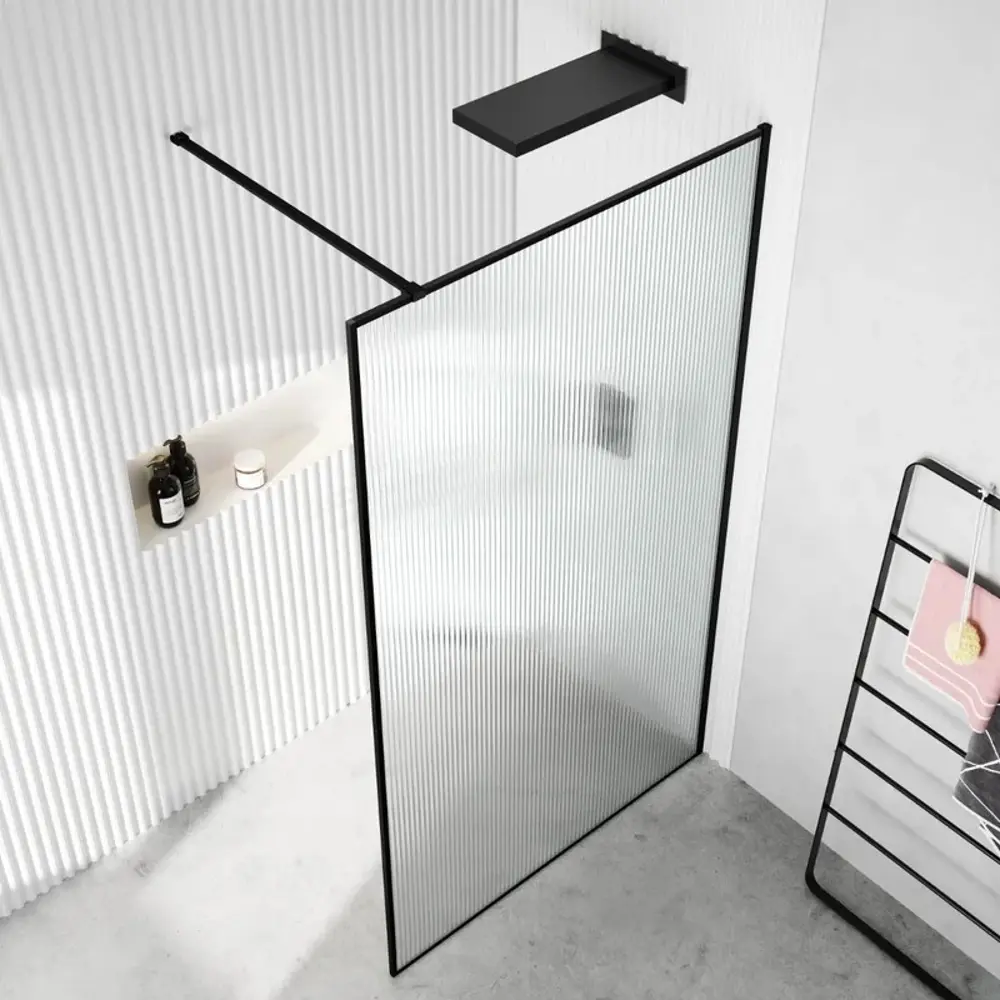 Фото 2 Душевая перегородка Ceruttispa 10563 120x191см черный профиль