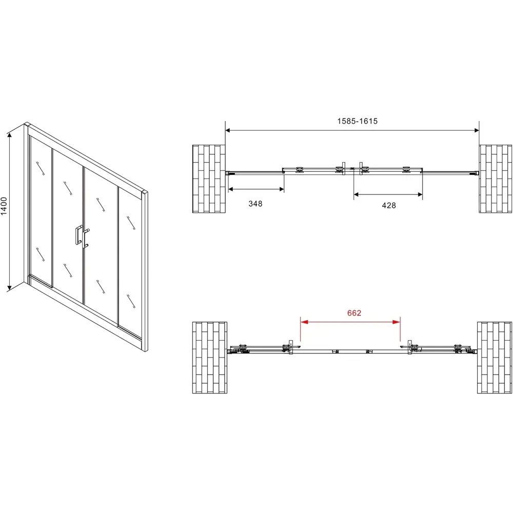 Фото 5 Ширма на ванну Abber Schwarzer Diamant AG57160 160x140 профиль хром, стекло прозрачное
