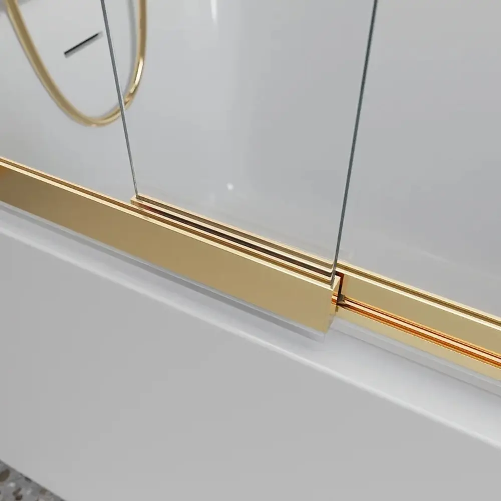 Фото 5 Ширма на ванну BelBagno LUCE-VF-11-100/145-C-ORO 100x145 см профиль золотой, стекло прозрачное Фото 5 Ширма на ванну BelBagno LUCE-VF-11-100/145-C-ORO 100x145 см профиль золотой, стекло прозрачное