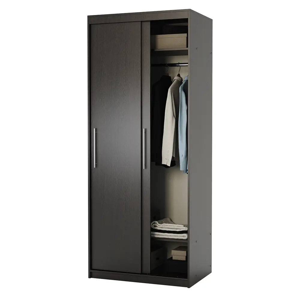 Фото 2 Шкаф-купе Гамма с 2 дверями 200x90х60 см 2 полки ЛДСП цвет венге Фото 2 Шкаф-купе Гамма с 2 дверями 200x90х60 см 2 полки ЛДСП цвет венге