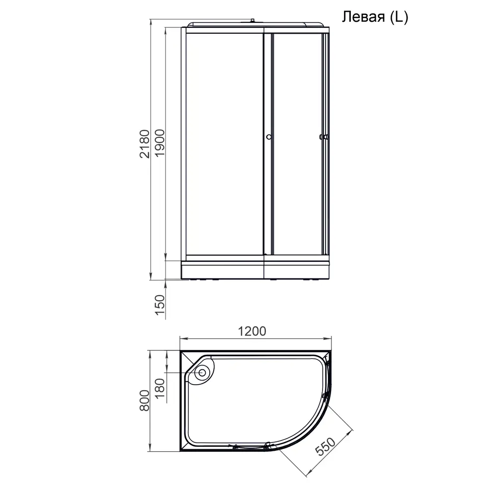 Фото 8 Душевая кабина Domani-spa Delight низкий поддон 120x80см