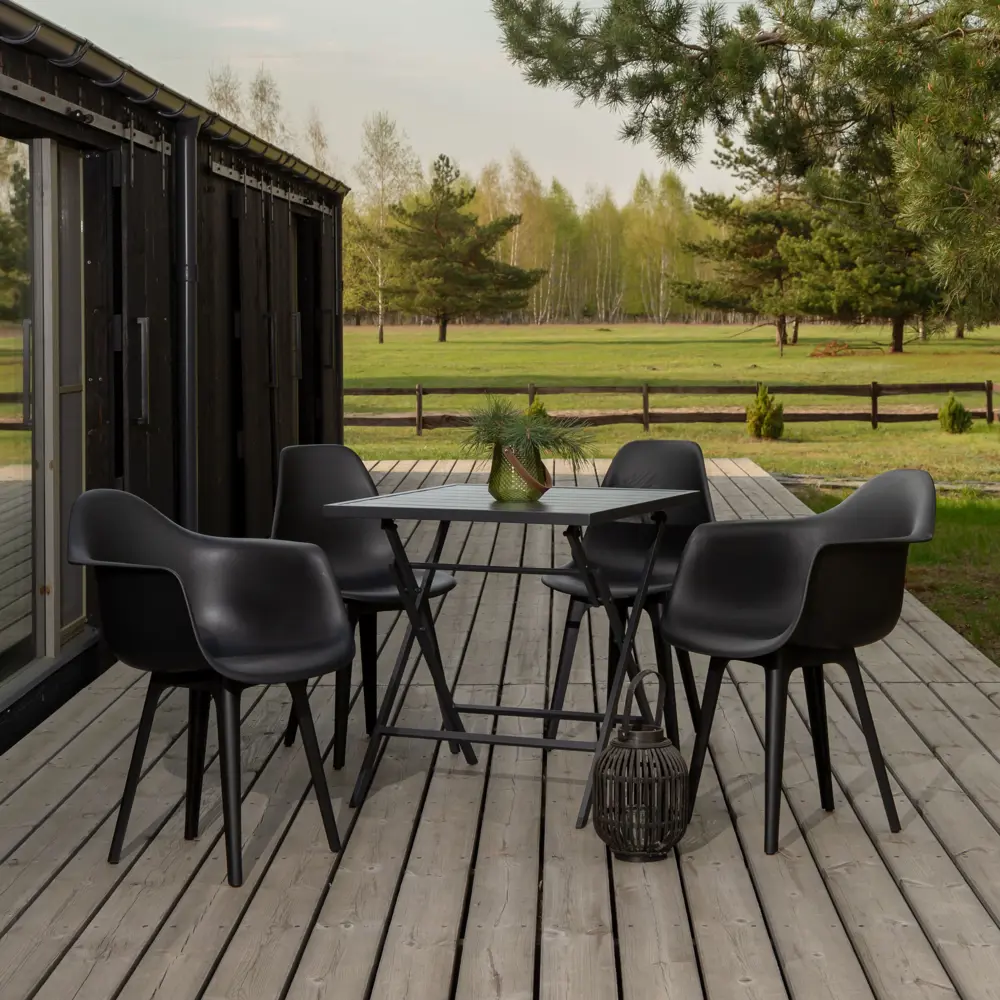 Фото 4 Кухонный стул Derstuhl 330 plast 43x82x58 см полипропилен цвет черный Фото 4 Кухонный стул Derstuhl 330 plast 43x82x58 см полипропилен цвет черный